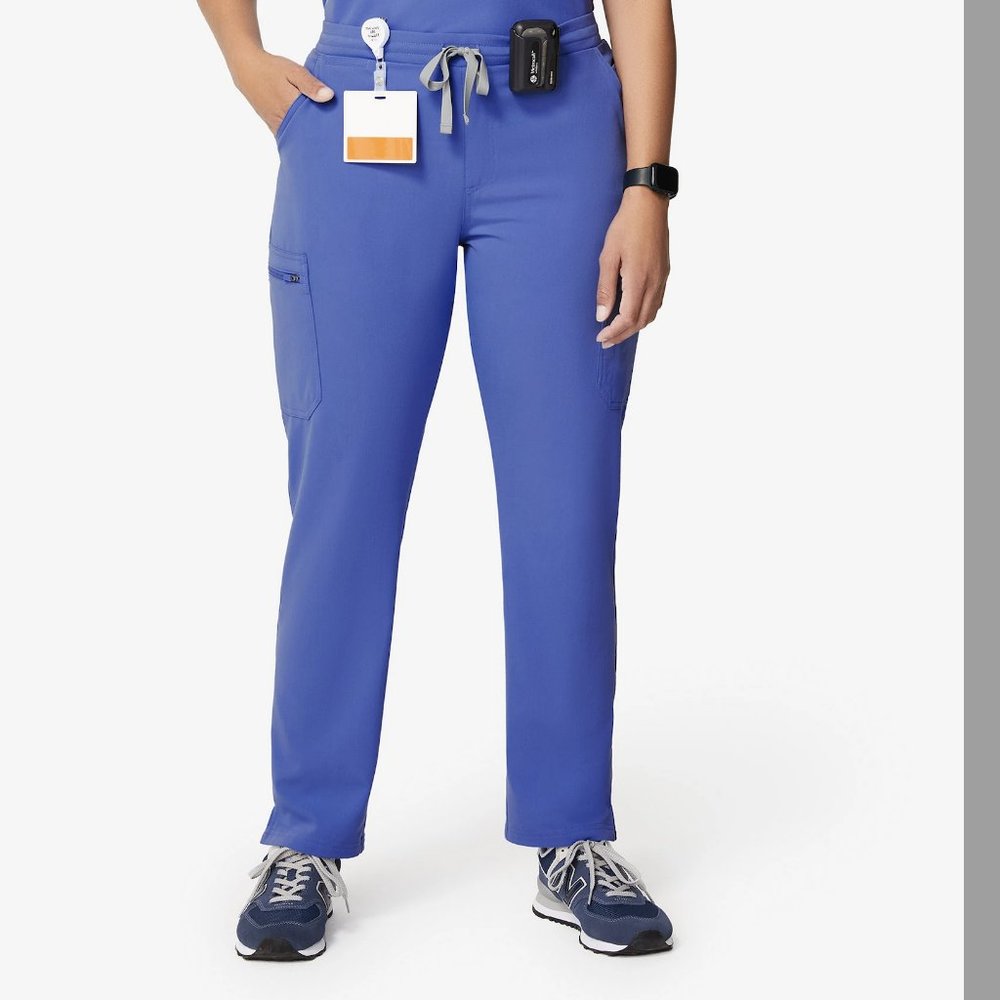 Figs Yola Skinny Scrub Pant Denim Large